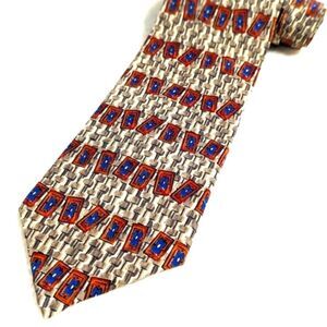 Men's Vintage 100% Silk Abstract Motif Tie by Robert Stewart